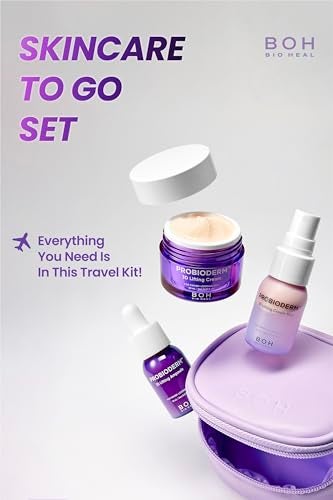 BIOHEAL BOH Probioderm 3D Lifting Travel Size Skin Care Kit Korean Skincare Set for Firming Hydration with Ampoule Face Moisturizer Serum Spray Mini Travel Essentials Gift Set for Women - Image 3