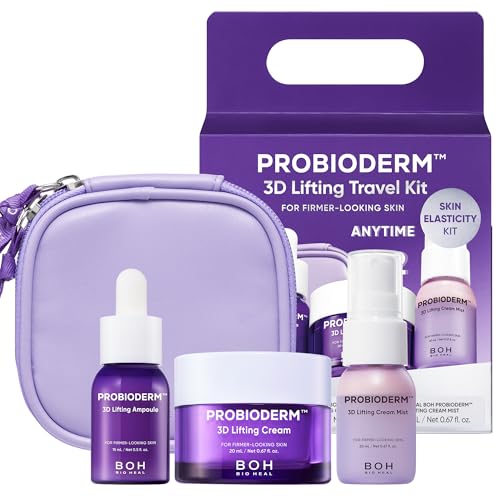 BIOHEAL BOH Probioderm 3D Lifting Travel Size Skin Care Kit Korean Skincare Set for Firming Hydration with Ampoule Face Moisturizer Serum Spray Mini Travel Essentials Gift Set for Women - Image 1