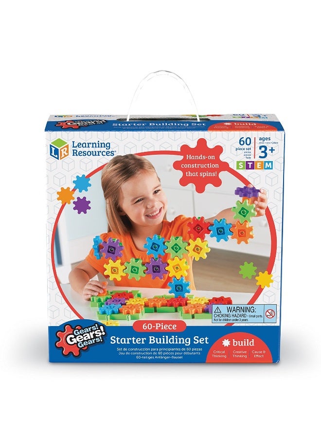 Learning Resources Gears! Gears! Gears! 60-Pc Building Set (Multi-Color, Ages 3+) - Image 3