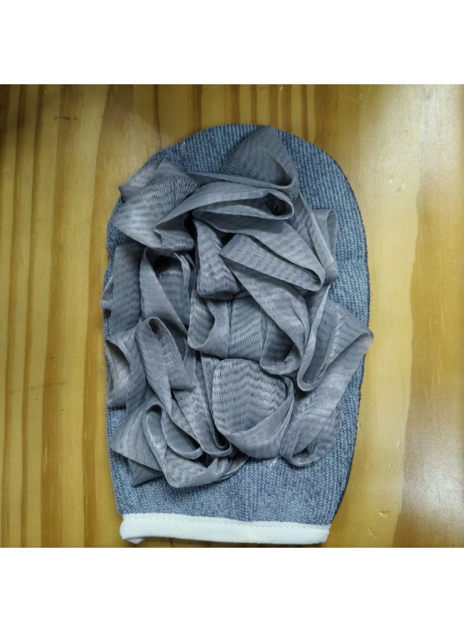 Bath Shower Pouf Sponge 2 in 1 Exfoliating Mesh Pouf Sponge with Elastic Hand Strap for Women Men Kid Bathroom - Image 2