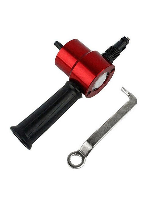 Sheet Metal Nibbler Cutter Double-headed Sheet Cutter Nibbler Drill Attachment for Straight Curve and Circle Cutting