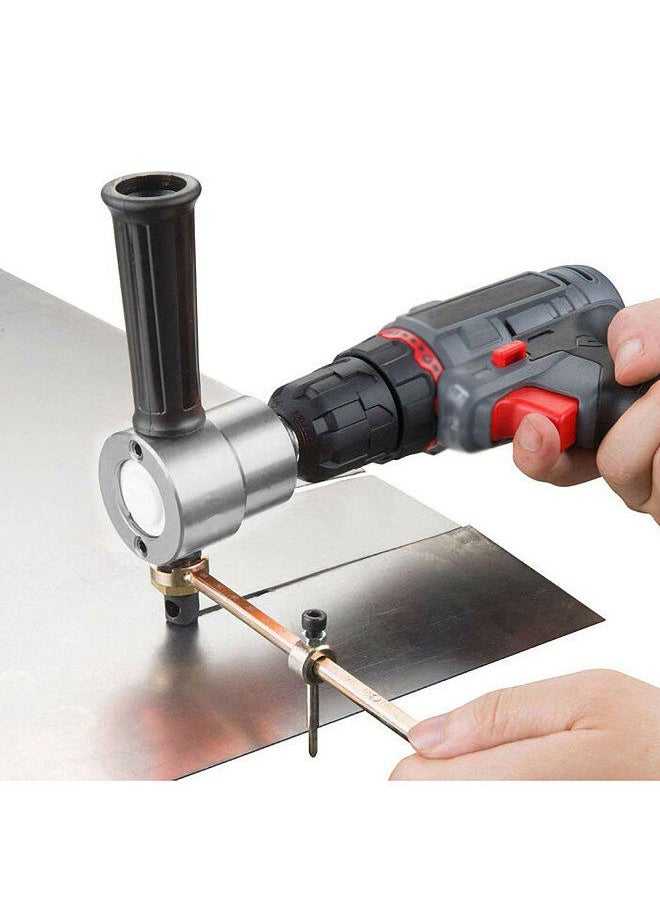 Generic - Sheet Metal Nibbler Cutter Double-headed Sheet Cutter Nibbler Drill Attachment for Straight Curve and Circle Cutting - Image 1