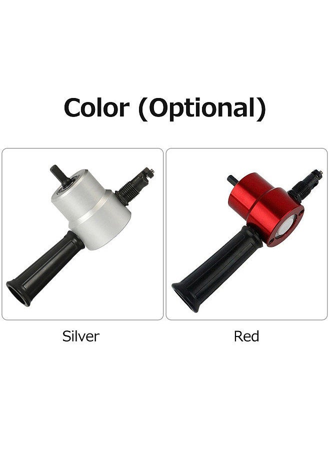 Generic - Sheet Metal Nibbler Cutter Double-headed Sheet Cutter Nibbler Drill Attachment for Straight Curve and Circle Cutting - Image 1
