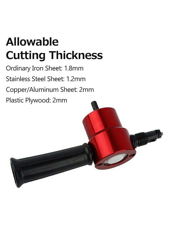 Generic - Sheet Metal Nibbler Cutter Double-headed Sheet Cutter Nibbler Drill Attachment for Straight Curve and Circle Cutting - Image 1