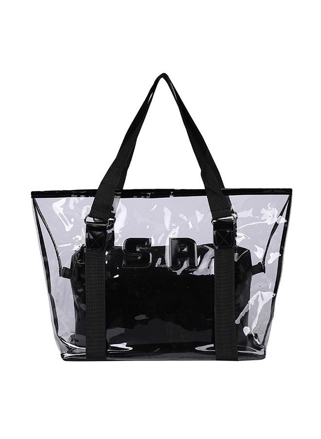 Transparent Shoulder Bag Black  - Image 1