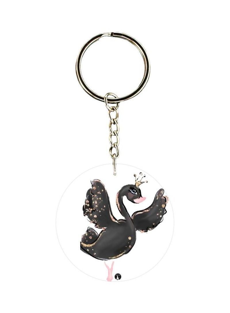 RKN Swan Printed Keychain