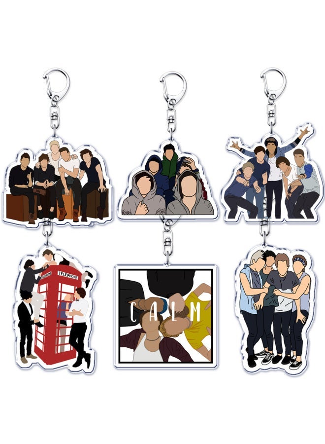 Generic Popular Young Boys Band Key Chains Keychains Rings for Accessories Bag English-Irish Pop Keyrings Jewelry Fans Friends Gifts-Color:2-Ships From:CHINA  - Image 2