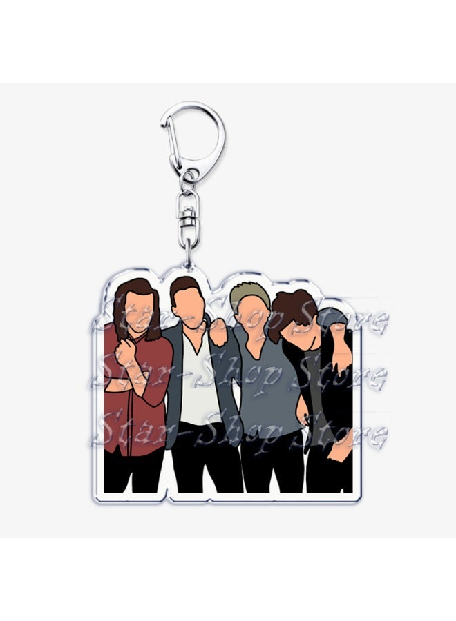 Generic Popular Young Boys Band Key Chains Keychains Rings for Accessories Bag English-Irish Pop Keyrings Jewelry Fans Friends Gifts-Color:2-Ships From:CHINA  - Image 3
