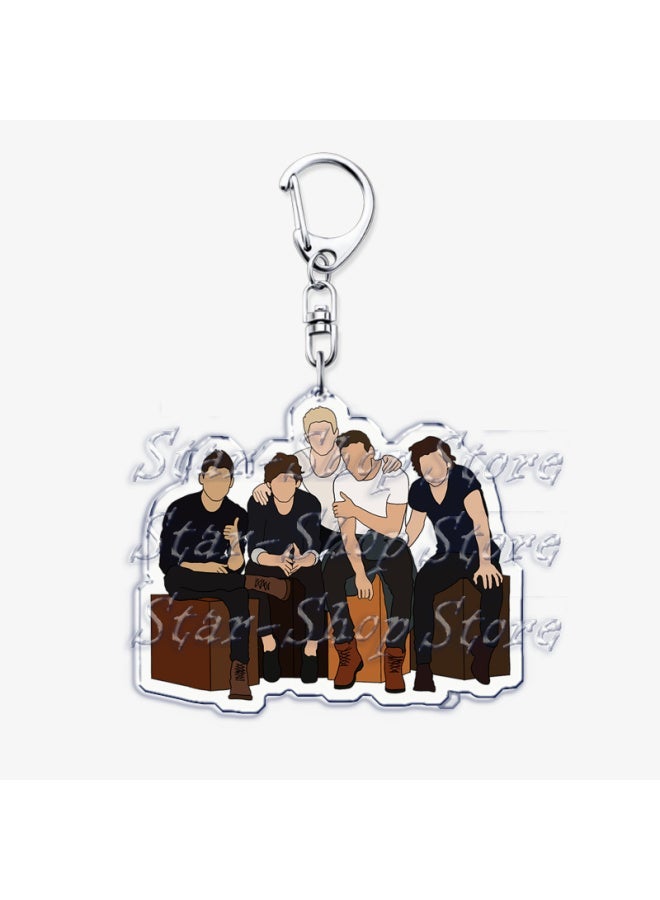 Generic Popular Young Boys Band Key Chains Keychains Rings for Accessories Bag English-Irish Pop Keyrings Jewelry Fans Friends Gifts-Color:2-Ships From:CHINA  - Image 5