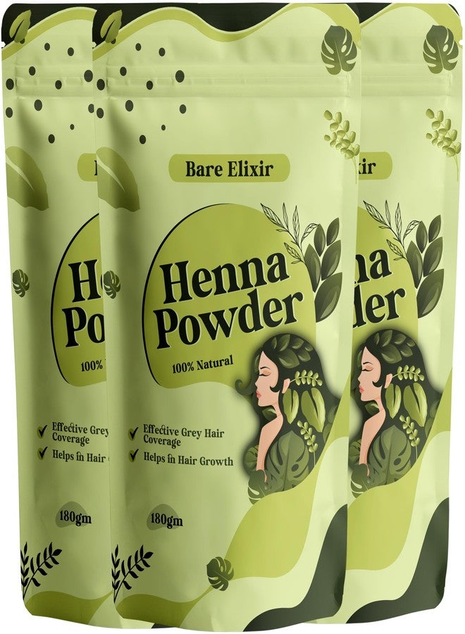 Bare Elixir 100% Natural Organic Henna Powder for Hair - 180g | Promotes Hair Growth, Effective Grey Hair Coverage, Deep Conditioning & Nourishment | Chemical-Free, Safe for All Hair Types - Image 1