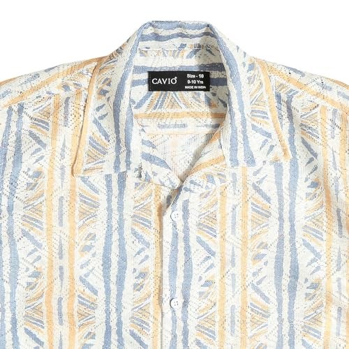 CAVIO Boys Lemon Regular Fit Printed Casual Cotton Half Sleeve Shirt and T-Shirt - Image 5