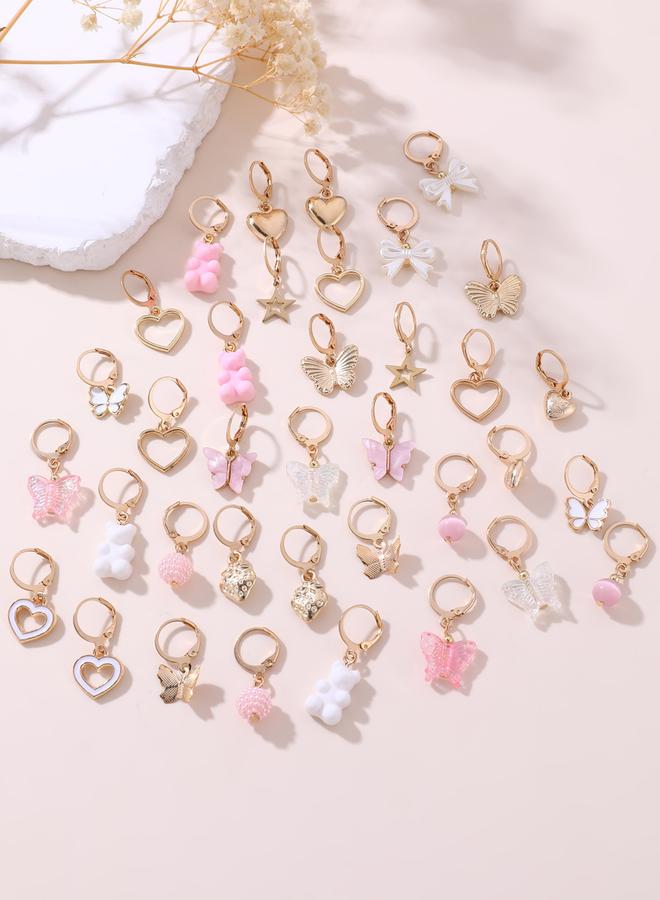 Take Two Pack of 18 - Hearts and Butterflies Assorted Earrings - Image 2