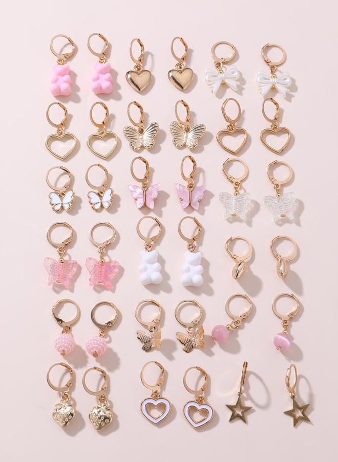 Take Two Pack of 18 - Hearts and Butterflies Assorted Earrings - Image 3