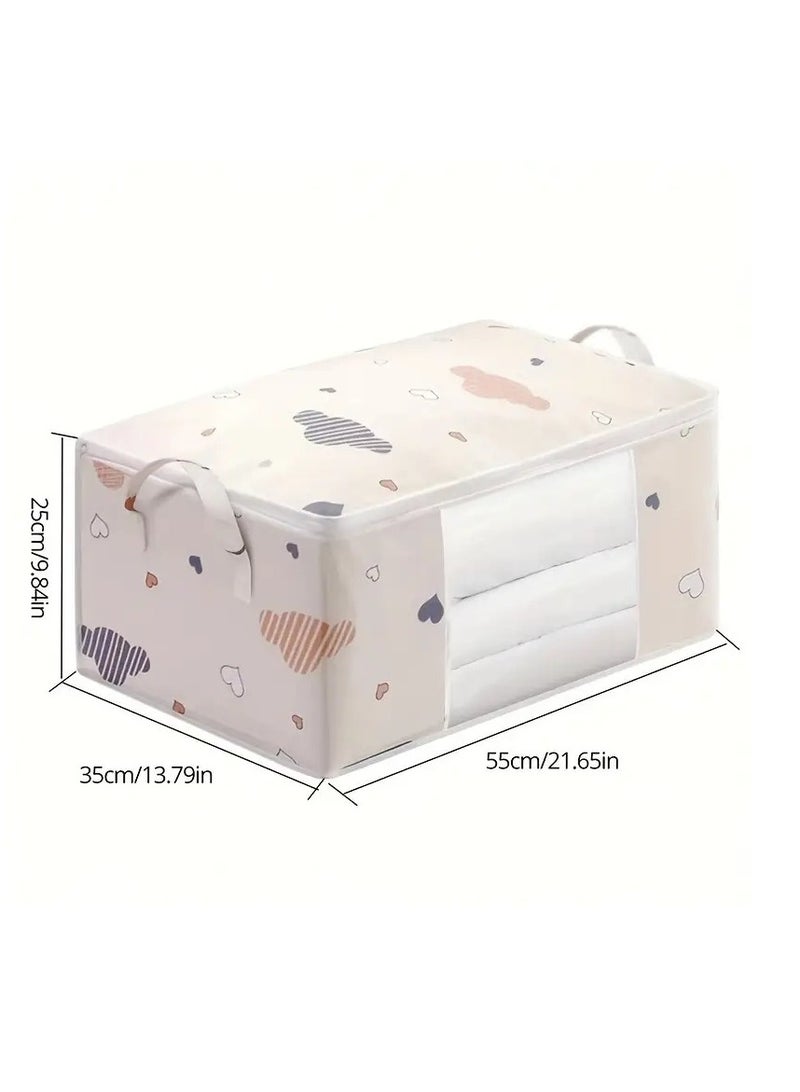Little tots 1pc Large Capacity Diaper Storage Bag, Cartoon Pattern Diaper Organizer Bag Beige Color  - Image 2