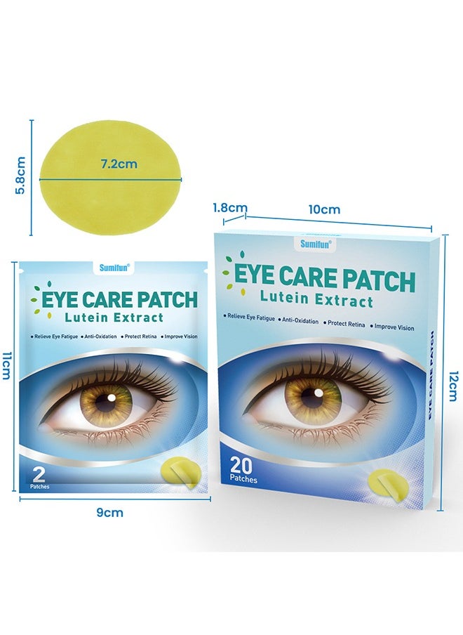 Sumifun 20Pcs Blueberry Lutein Eye Mask - Eye Care Patch - Excessive Eye Stay-up Night Eye Dry Cold Compress - Eye Patch  - Image 2