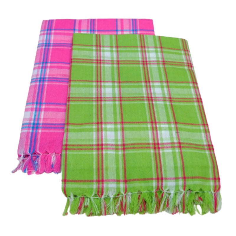 TRUEVELLI 100% Cotton Bath Towel 400 GSM Size: 36x 72 Inch Pack of 2 Piece Multi-Colour - Image 2