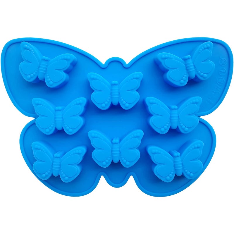 ScivoKaval Butterfly Mold Silicone Cake Mold Butterfly Shape Ice Cube Tray Non Stick for Chocolate Candy Baking Soap Pudding Jello 1 Pcs Random Color