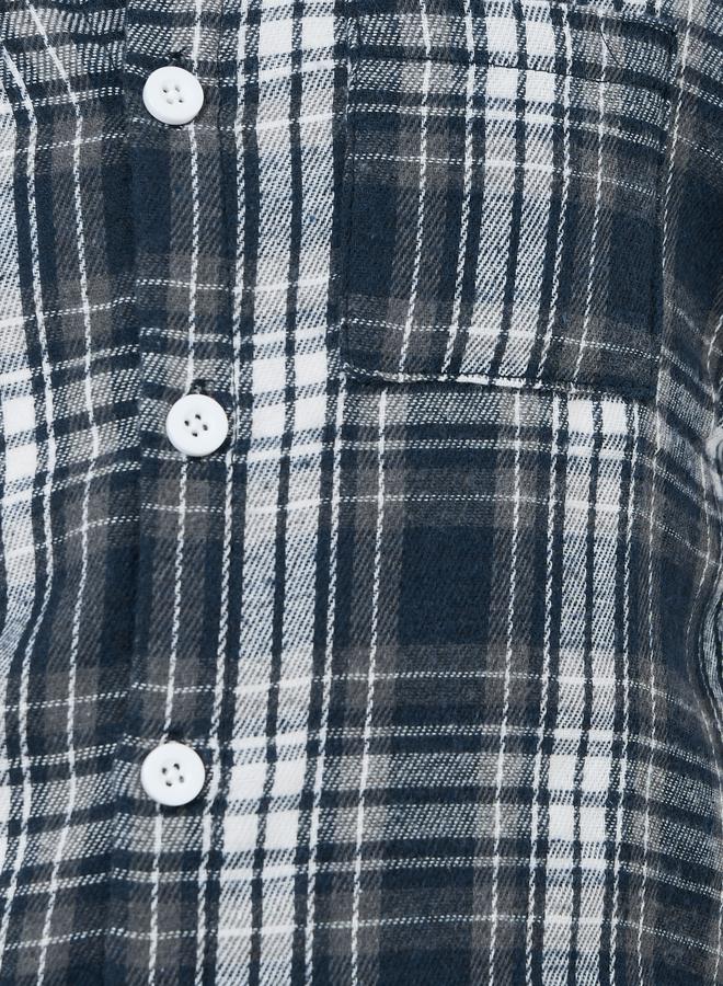 Styli Girls Checkered Shirt with Patch Pocket - Image 3