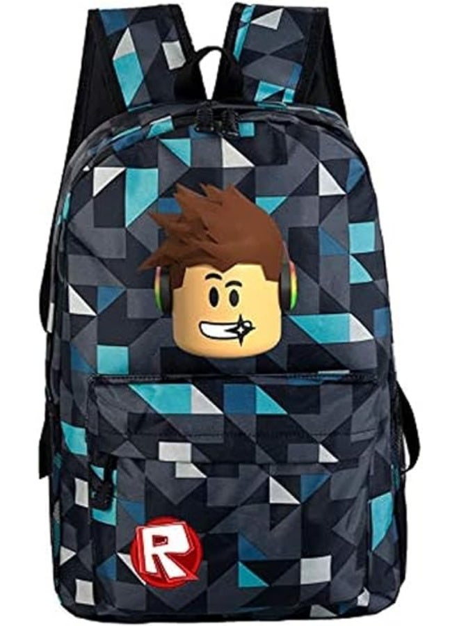 روبلوكس موضة منقوشة الكرتون نمط المراهقين أطفال بنين بنات روبلوكس لعبة أكسفورد على ظهره طالب حقيبة مدرسية حقيبة الكتب حقيبة عادية حقيبة كتف السفر - Image 2