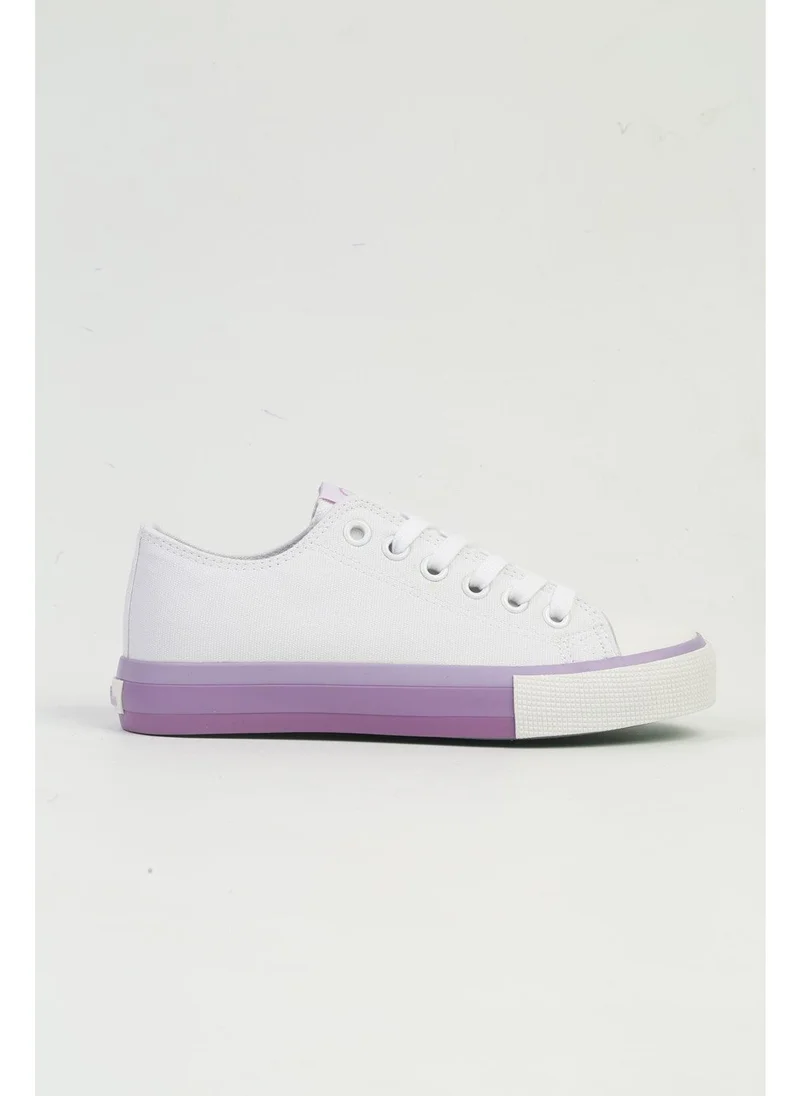 يونايتد كولورز أوف بينتيون Benetton Benetton® Imported White Lilac Women's Sports Shoes BNI-10031