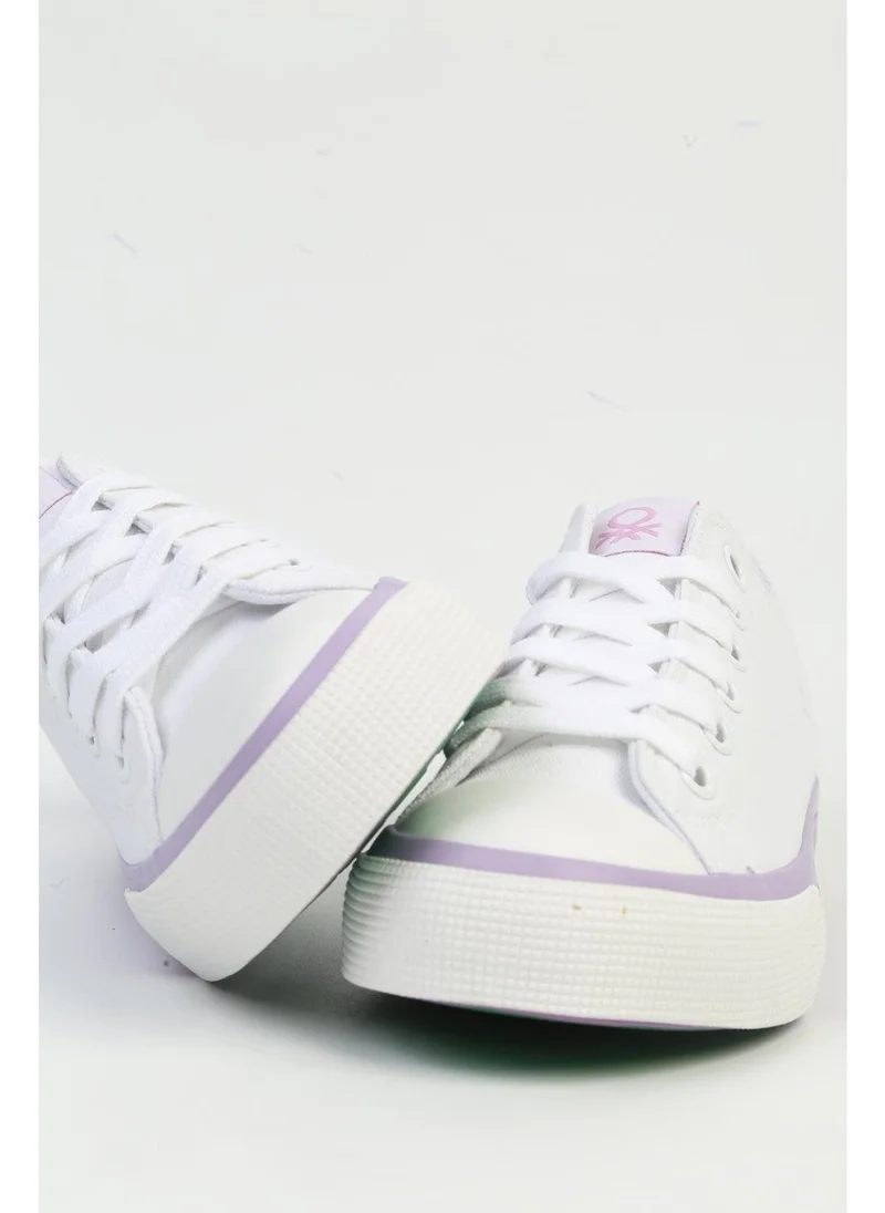 UNITED COLORS OF BENETTON Benetton Benetton® Imported White Lilac Women's Sports Shoes BNI-10031