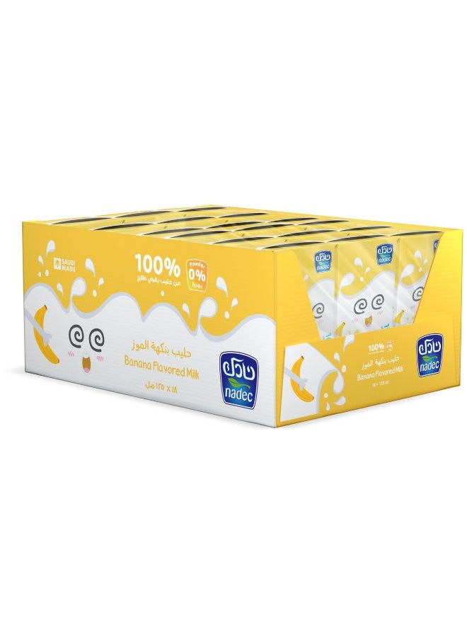 Nadec Banana Flavored Milk 18x125ml