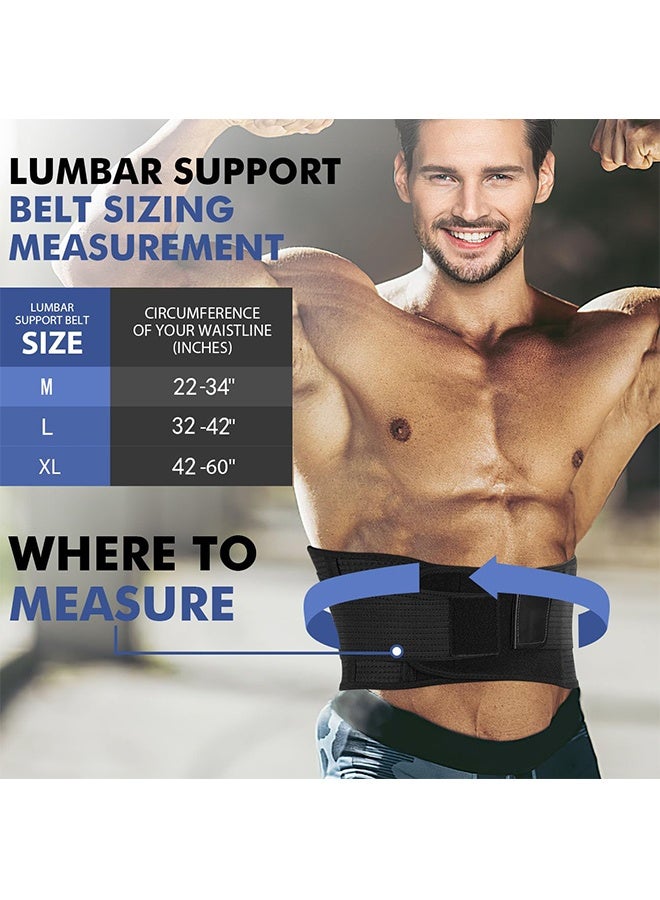 Maseda Support Belt Lower Back Brace for Lifting, Herniated Disc, Sciatica, Pain Relief,Breathable Lumbar Brace for Men & Women, Medium - Image 4