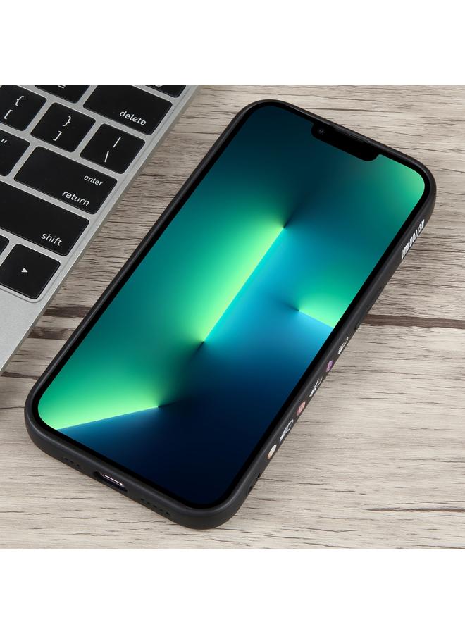 زبون جراب لهاتف iPhone 13 Pro بنمط رائد فضاء وحليب شاي، جراب هاتف من السيليكون السائل - Image 2