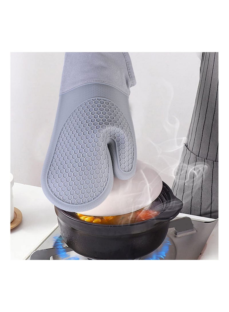 GGOOT Aucasry Silicone Oven Mitts And Pot Holders Set Heat Resistant Oven Mittens Oven Gloves Non-Slip  - Image 5
