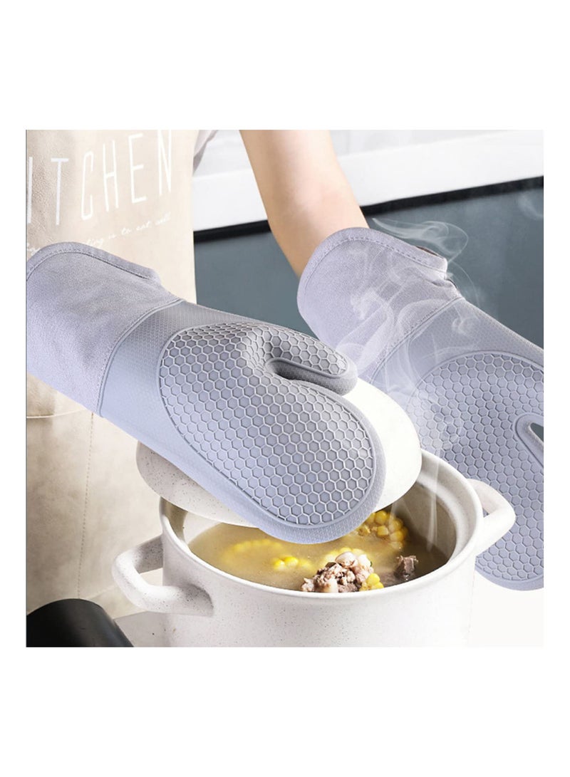 GGOOT Aucasry Silicone Oven Mitts And Pot Holders Set Heat Resistant Oven Mittens Oven Gloves Non-Slip  - Image 4