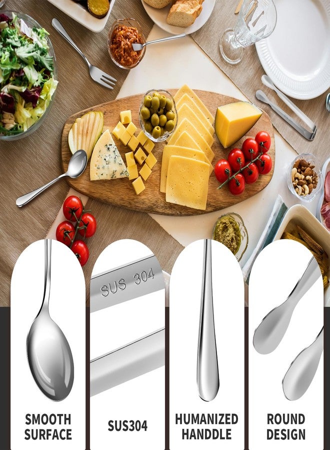 GUZE-US Charcuterie Boards Accessories, Charcuterie Utensils, Stainless Steel Spreader Knives Forks Spoons Mini Serving Tongs Small Dipping Bowls Toothpick Flags Utensils for Pastry Making - Image 5