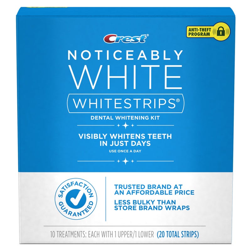 Crest 3D Whitestrips, Noticeably White, Teeth Whitening Strip Kit, 20 Strips (10 Count Pack) - Image 3