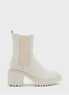 Faux Suede Chunky Chelsea Boot