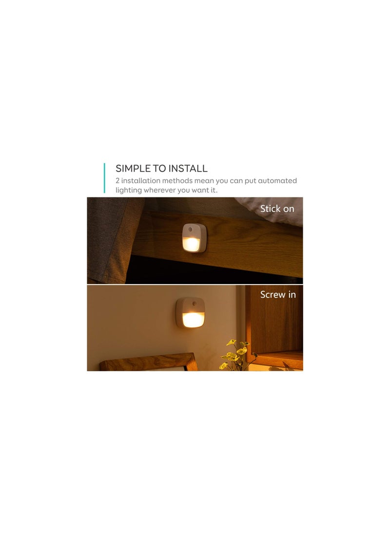 Dubkart LED Motion Sensor Energy Efficient, Compact Stick-Anywhere On Night Light for Bedroom, Kitchen, Stairs (Warm White)- Pack of 3  - Image 5