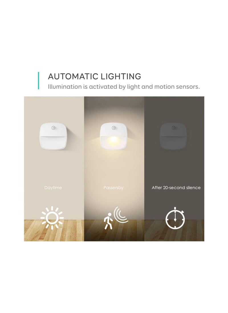 Dubkart LED Motion Sensor Energy Efficient, Compact Stick-Anywhere On Night Light for Bedroom, Kitchen, Stairs (Warm White)- Pack of 3  - Image 3