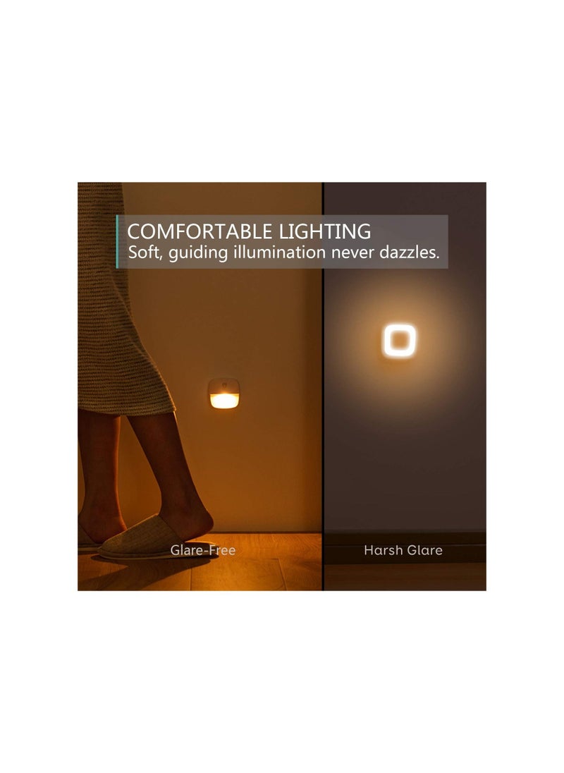 Dubkart LED Motion Sensor Energy Efficient, Compact Stick-Anywhere On Night Light for Bedroom, Kitchen, Stairs (Warm White)- Pack of 3  - Image 2