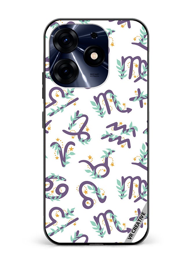 VR CREATIVE Protective Case Cover For Tecno Spark 10 Pro Cute Vector Pattern With Zodiac Sign Design Multicolour - Image 1