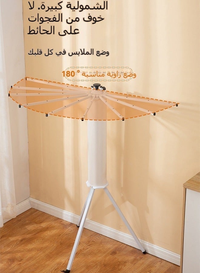 Bukela Tripod Clothes Drying Rack Heavy Duty Folding Indoor Portable, Tripod Laundry Drying Rack Clothing, Coat Rack Stand Foldable Outdoor 16 Drying Rod 120cm Capacity 50kg/110lb - Image 3