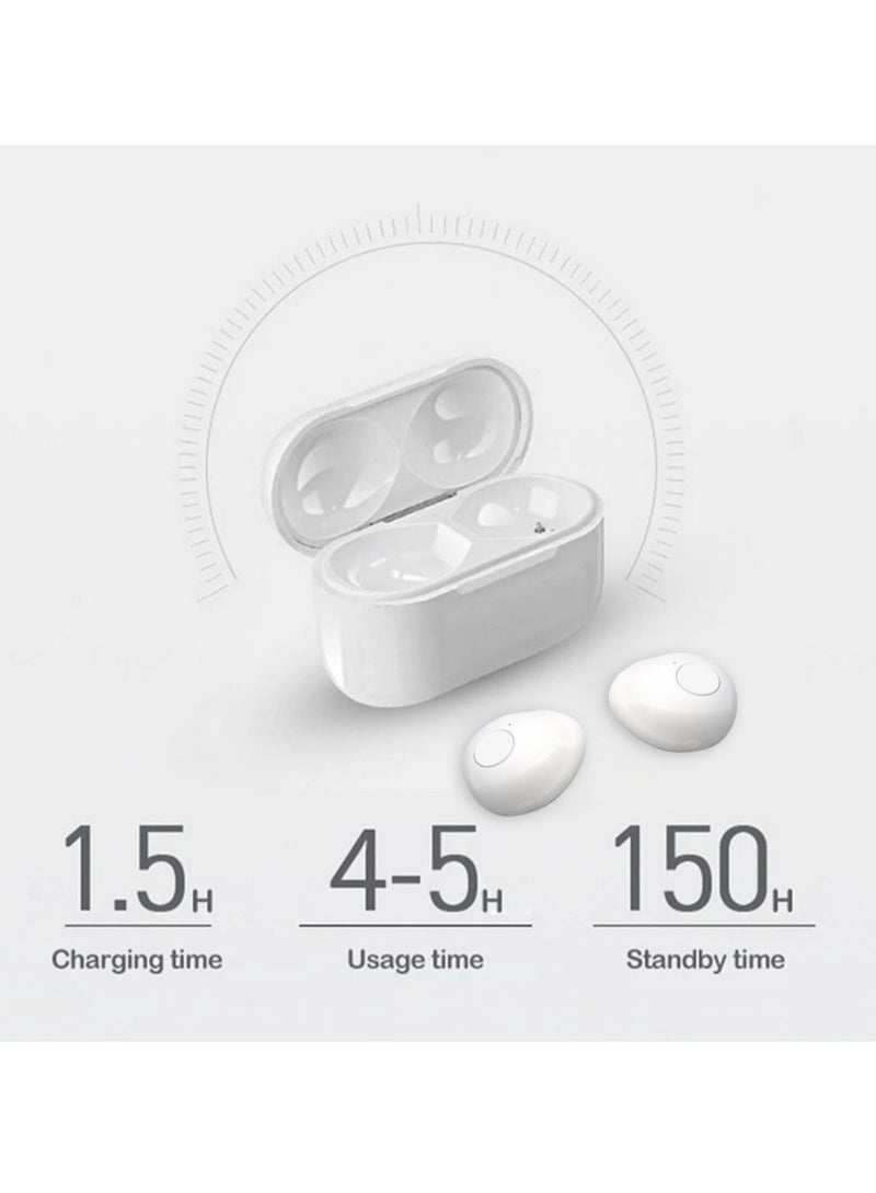 AROAQ Invisible Earphones, Wireless Bluetooth Mini Headphones, Lightweight Noise Reduction In Ear Earbuds With Mic, Comfortable Sports Headset For Running Walking Gym Workouts, (1pc, Black) - Image 5