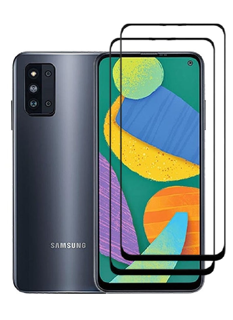 AINA 2 Pieces Tempered Glass Screen Protector 5D Designed For Samsung Galaxy F52 5G Full Glue Edge to Edge Full Screen Coverage And Bubble Free - Image 1