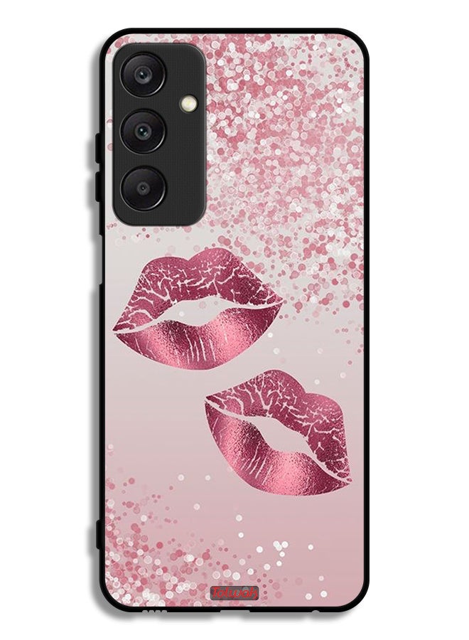 Tolwak Samsung Galaxy A25 5G Protective Case Cover Glitter Lips - Image 1