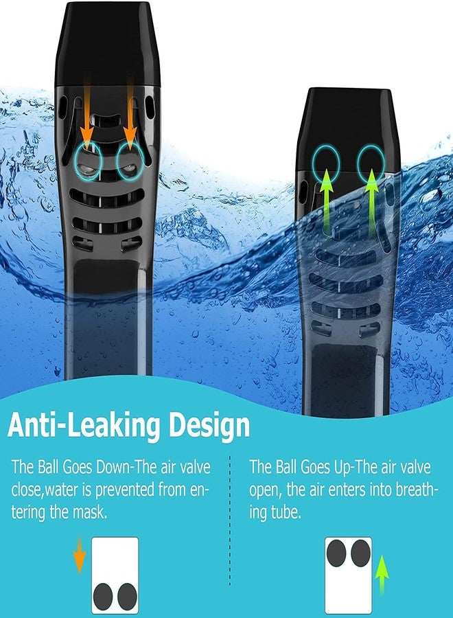 Olpad قناع الغطس Olpad Snorkel Mask قناع غطس وغوص كامل الوجه مع رؤية بانورامية 180 درجة - أنبوب تهوية أطول، مقاوم للماء، تقنية مضادة للضباب والتسرب (رمادي [L/XL]) - Image 4