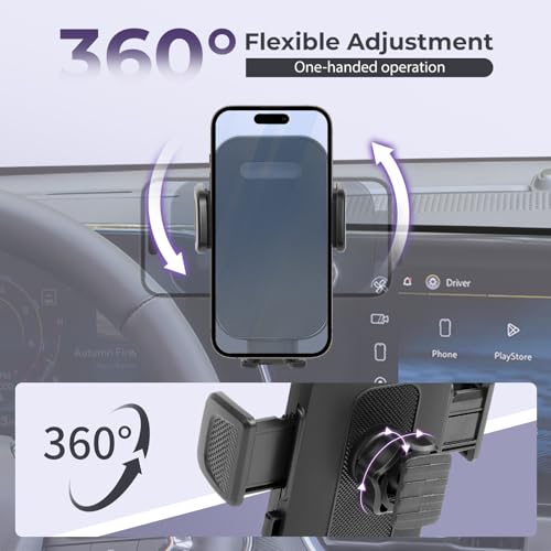 HPEVA 8Inch Car Phone Holder Mount Compatible with Nissan Rogue 2021-2025/Altima 19-25/Sentra SV SR(Not Fit S) 20-25 Accessories Custom Screen & Mobile Phone 360°Adjustable Cell Phone Car Decoration Mount - Image 5