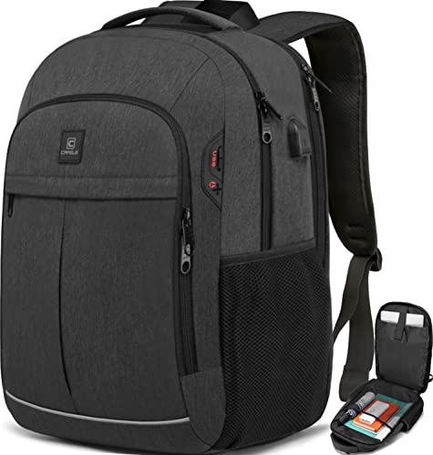 CAFELE 173 Inch Laptop Backpack School BackpackLarge TSA Travel Carry on BackpackCollege Student Bookbag with USB PortTeenagers Water Resistant Computer Bagpack Gift for Men WomenGrey - Image 1