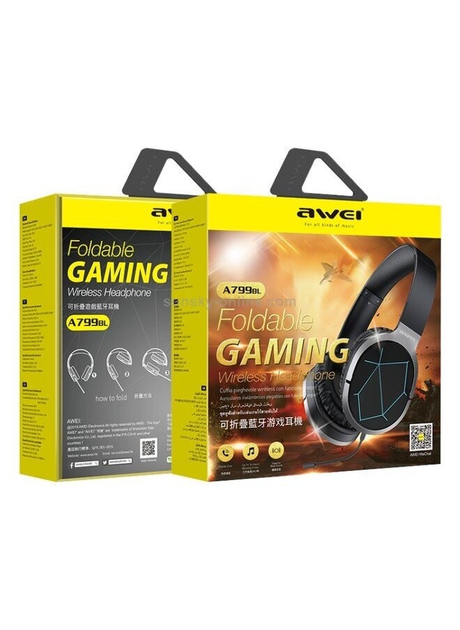 Awei FOLDABLE WIRELESS HEADPHONE BLUETOOTH HEADPHONES GAMING HEADSET  - Image 1