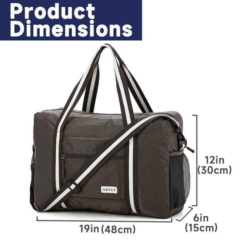 Arxus Foldable Tote Bag for Travel Expandable Lightweight Carry On Luggage 22L Packable Duffle Bag for Traveling - Image 3