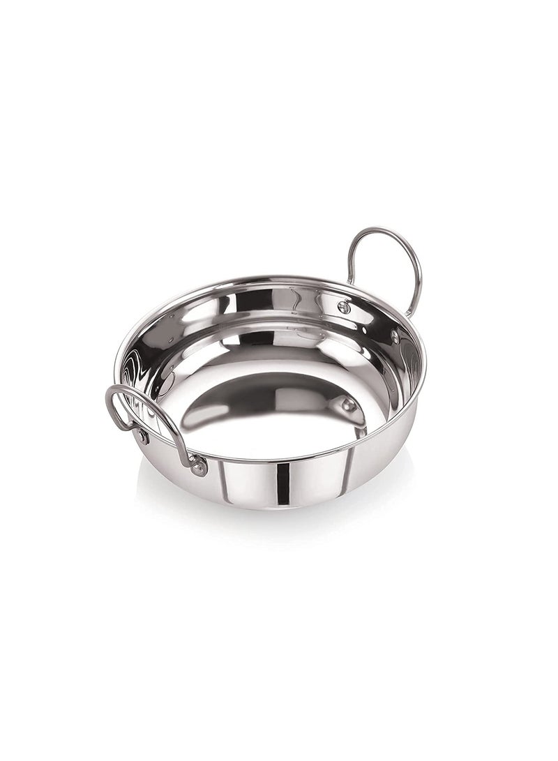 Neelam Stainless Steel Induction Bottom Kadai, 1.2 LTR, Silver - Image 2