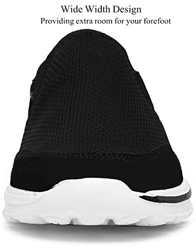 INMINPIN Unisex Slippers Casual Clog House Shoes Comfort Slip-On Walking Mules with Indoor Outdoor Anti-Skid Sole for Men and Women, Black, 11.5 Women/10 Men - Image 5