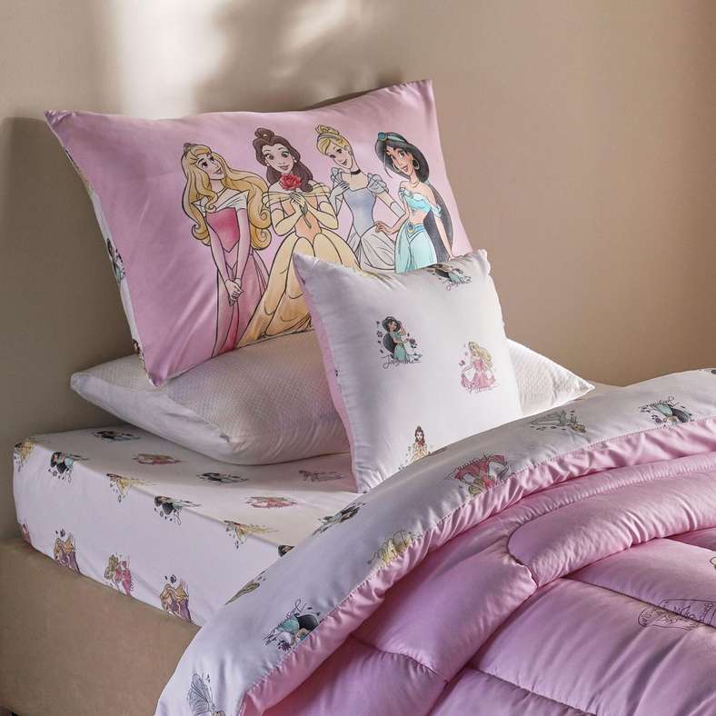 Pan Home طقم سرير أميرة في حقيبة - وردي للفتيات - Image 1