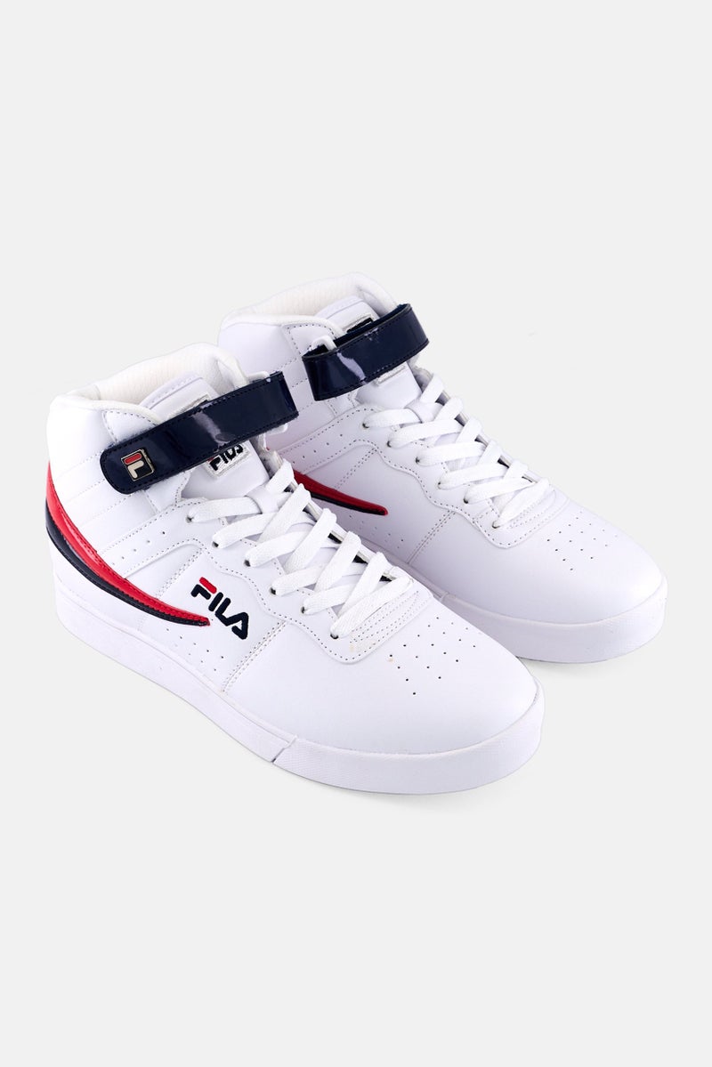 FILA Men Vulc 13 Patent Flag Lace Up Outdoor Shoes, White - Image 1